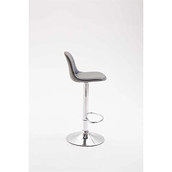 Avis Decoshop26 Tabouret de bar avec repose-pieds design moderne synthétique gris et métal 10_0000148