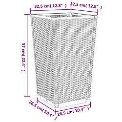 vidaXL Jardinières 2 pcs marron 32,5x32,5x57 cm polypropylène pas cher