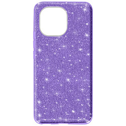 Avizar Coque Xiaomi Mi 11 5G Paillette Amovible Silicone Semi-rigide violet