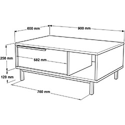 Avis Hanah Home Table basse en aggloméré et effet cannage Only.