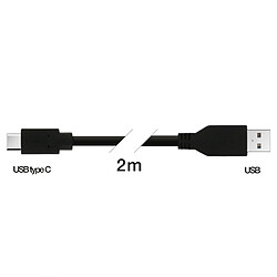 Acheter Avizar Câble USB type C vers USB 2m Charge / Synchro pour Smartphones et Tablettes Noir