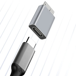 Avis Avizar Adaptateur USB-C femelle vers Micro B mâle Charge Synchronisation Compact Gris