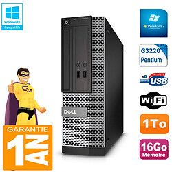 PC DELL 3020 SFF Intel G3220 Ram 16Go Disque 1 To Graveur DVD Wifi W7 - Occasion