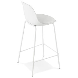 Acheter Alterego Tabouret snack mi-hauteur 'COOKIE MINI' blanc style industriel