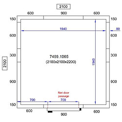 Chambre Froide Positive Pro Line Avec Groupe Positif - Hauteur 2200 mm - Combisteel