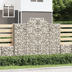 vidaXL Paniers à gabions arqués 10 pcs 200x30x160/180 cm Fer galvanisé