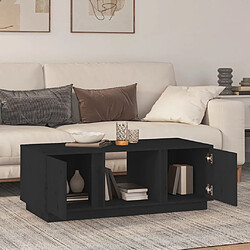 Avis Maison Chic Table basse,Table Console Table d'appoint, Table pour salon Noir 110x50x40 cm Bois massif de pin -MN95030