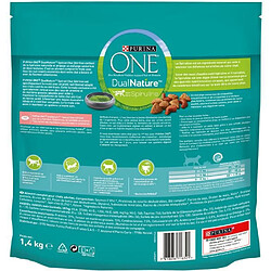 PURINA ONE Croquettes au saumon avec de la Spiruline DualNature - Pour chat adulte stérilisé - 1,4 kg