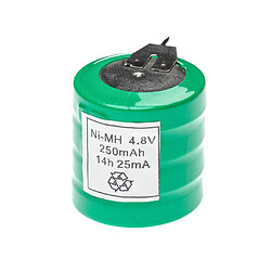 vhbw NiMH pile bouton de remplacement pour type V250H 3 épingles 250mAh 4,8V convient pour les batteries de modélisme etc.