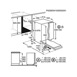 Lave-vaisselle encastrable ELECTROLUX 13 Couverts 60cm E, EEQ47210L