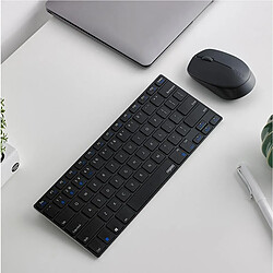 Acheter Universal Clavier sans fil multimode Souris Battre Bluetooth RT 2.4G entre commutateurs connectés à 3 appareils, clavier en alliage AL mince | clavier (noir)