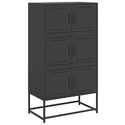 vidaXL Buffet noir 68,5x38,5x123,5 cm acier