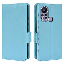 Etui en PU + TPU antichoc, texture litchi avec support, bleu clair pour votre Infinix Hot 11S X6812