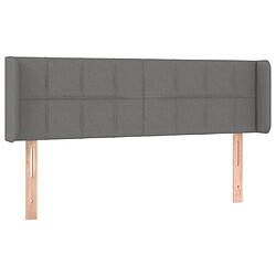 Avis Maison Chic Tête de lit scandinave à LED,meuble de chambre Gris foncé 147x16x78/88 cm Tissu -MN56570