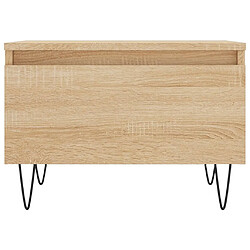 Maison Chic Table basse,Table Console Table d'appoint, Table pour salon chêne sonoma 50x46x35 cm bois d'ingénierie -MN16652 pas cher