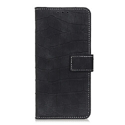 Wewoo Coque Etui à rabat en cuir à texture croco magnétique pour iPhone 11 avec porte-cartes et noir