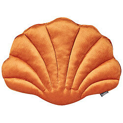 Beliani Coussin CONSOLIDA Velours Unicolore Orange