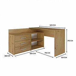 Avis Vivaldi Bureau Dann Chene Artisan 120 cm