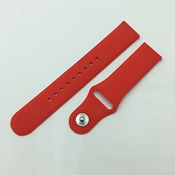 Avis Wewoo Bracelet pour montre connectée en silicone monochrome appliquer Samsung Galaxy Watch Active 22mm rouge