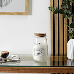 The Home Deco Factory Bougie parfumée avec mèche en bois senteur fleur de coton 12 cm.