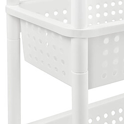 Acheter Helloshop26 Meuble de rangement à roulettes chariot roulant tour de rangement cuisine 77 cm blanc 03_0002852