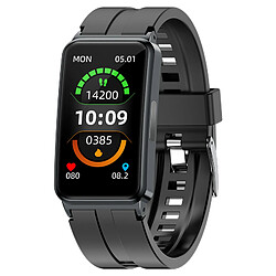 INF Montre intelligente avec ECG/HRV, fréquence cardiaque, divers modes sportifs Black