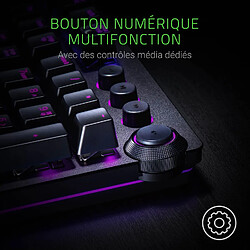 Edel Records Razer Huntsman Elite - Clavier de jeu mécanique (clavier Premium avec commutateurs opto-mécaniques linéaires, commande rotative fonctionnelle, repose-poignets éclairé, éclairage chromatique RVB)