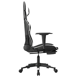 Acheter Maison Chic Chaise de jeu, Chaise gaming avec repose-pied, Fauteuil gamer,Chaise de Bureau Noir et blanc Similicuir -GKD90627