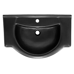 Avis ML DESIGN MODERN LIVING Lavabo en céramique noir mat vasque encastre pour salle de bain 770x505x225 mm