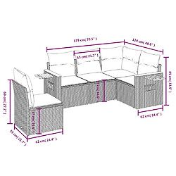 Avis Maison Chic Salon de jardin avec coussins 5 pcs | Ensemble de Table et chaises | Mobilier d'Extérieur beige résine tressée -GKD50238