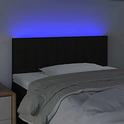 Avis Maison Chic Tête de lit scandinave à LED,meuble de chambre Noir 80x5x78/88 cm Tissu -MN52994