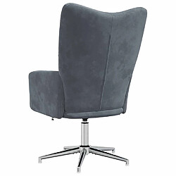 Acheter vidaXL Chaise de relaxation Gris foncé Velours