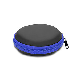 Cadorabo Boîte de rangement écouteurs dans BLEU FONCÉ - Coque rond en tissu robuste