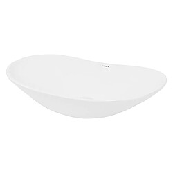 Avis Ecd Germany Lavabo salle de bain ovale céramique blanc + garniture de vidange 640x365x130 mm