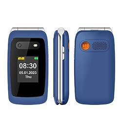 Yonis Téléphone Portable 4G Clapet Double Écran SOS Téléphone Portable 4G Clapet Double Écran SOS FM Dual SIM 21 Touches Bleu Bleu YONIS