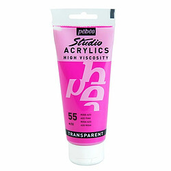 Pébéo Peinture Acrylique Transparente - Rose Azo - 100 ml