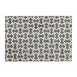 Acheter Beliani Tapis en cuir et tissu gris et beige 160 x 230 cm YEDISU