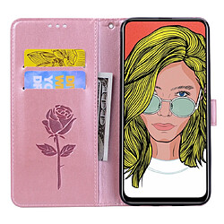 Acheter Wewoo Housse Coque Étui en cuir PU à rabat horizontal relief rose pour Huawei P Smart Zavec support et fentes cartes et portefeuille or