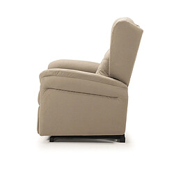 Avis Pegane Fauteuil relax électrique releveur en tissu waterproof couleur Beige - Longueur 73 x Profondeur 90 x Hauteur 110 cm