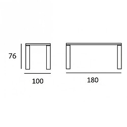 Avis Inside 75 Table repas ECO 6 couverts 180x100 cm pieds chêne plateau céramique blanc