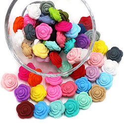 Avis Universal 100 pcs silicone perles fleurs bébé trickles éco-friendly sensation dentition collier qualité alimentaire maman allaitement DIY bijoux roses | dents de bébé