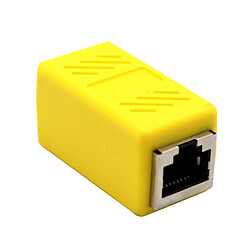 Adaptateur De Connecteur LAN Ethernet RJ45 Femelle à Femelle Jaune