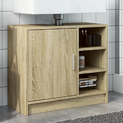 vidaXL Armoire d'évier chêne sonoma 63x29x55 cm bois d'ingénierie