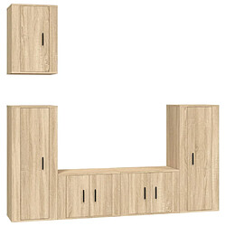 Maison Chic Ensemble de meubles TV 5 pcs pour salon - Chêne sonoma Bois d'ingénierie -MN23060