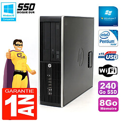 PC HP Compaq Pro 6200 SFF Intel G840 RAM 8Go 240 Go SSD Graveur DVD Wifi W7 - Occasion