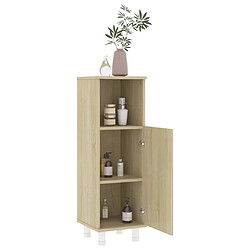 Avis Maison Chic Armoire de salle de bain,Meuble de rangement,Meuble haut Chêne sonoma 30x30x95 cm Aggloméré -GKD709809