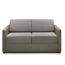 Inside 75 Canapé GRANDIOSE convertible CanapExpress matelas mémory 22 cm sommier lattes 140 cm tissu tweed gris