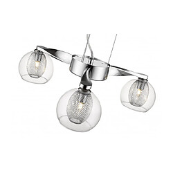 Luminaire Center Suspension Chrome LIVERPOOL 3 Lumières