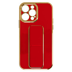 Avizar Coque iPhone 13 Pro Max Béquille pliable Système magnétique rouge