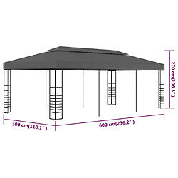 Acheter Maison Chic Tonnelle | Pergola de jardin 3 x 6 m Anthracite -GKD41672